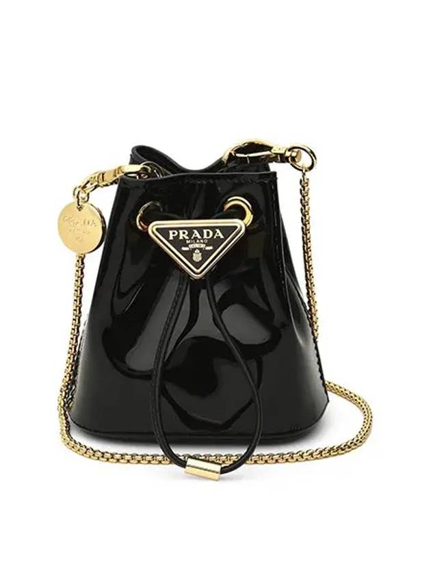 Patent Leather Mini Pouch Black - PRADA - BALAAN 5