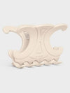 Triomphe Large Hair Claw in Acetate & Steel Ivory - CELINE - BALAAN 3