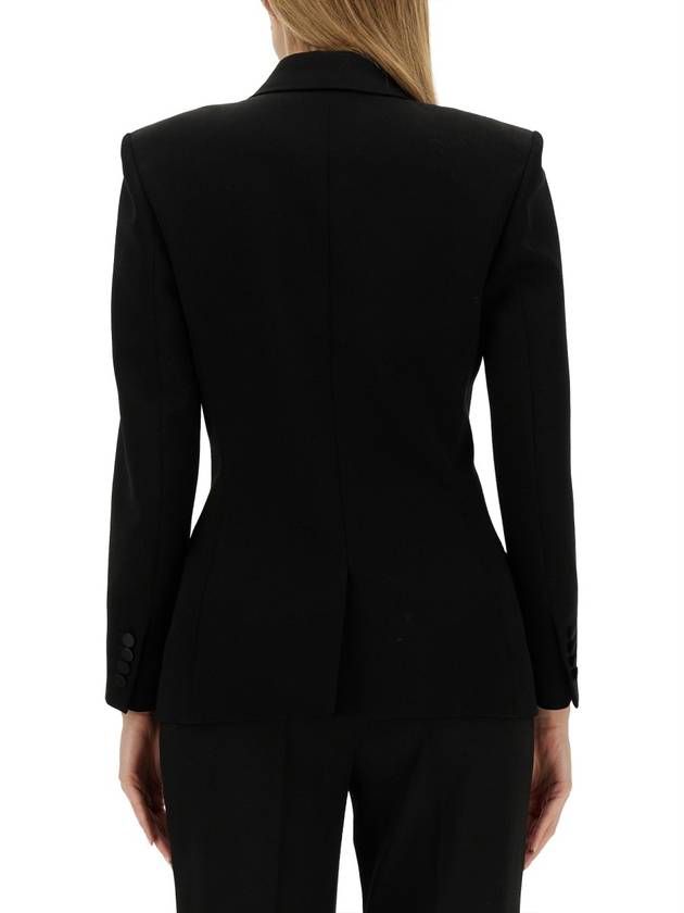 Tuxedo Grain De Poudre Wool Jacket Black - SAINT LAURENT - BALAAN 4