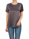 Rebecca Acetate Short Sleeve T-Shirt Charcoal - MAX MARA - BALAAN 6