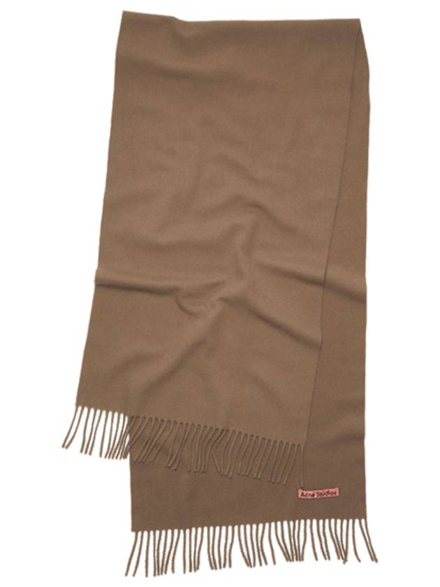 Wool Fringe Scarf Caramel Brown - ACNE STUDIOS - BALAAN 2