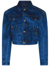 Marlene Crop Top Denim Jacket Blue - VIVIENNE WESTWOOD - BALAAN 2