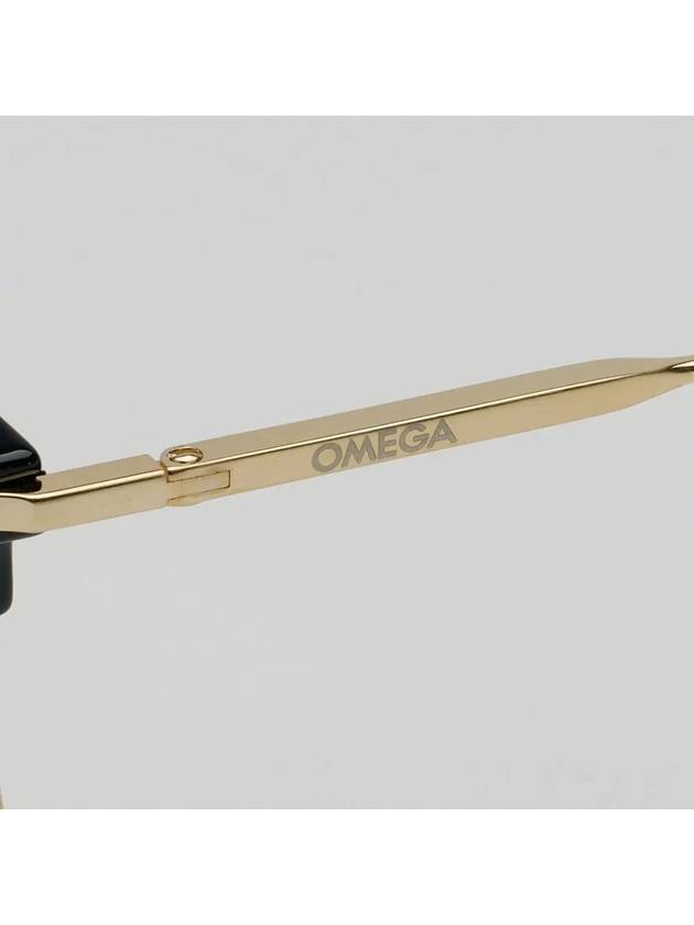 Glasses frame OM5026 001 classic low gold rim half horn rim - OMEGA - BALAAN 5