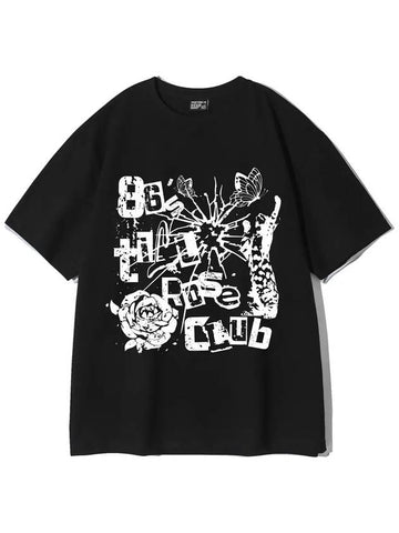 EL Rose Club Short Sleeve T-Shirt Black - ELIMENO - BALAAN 1