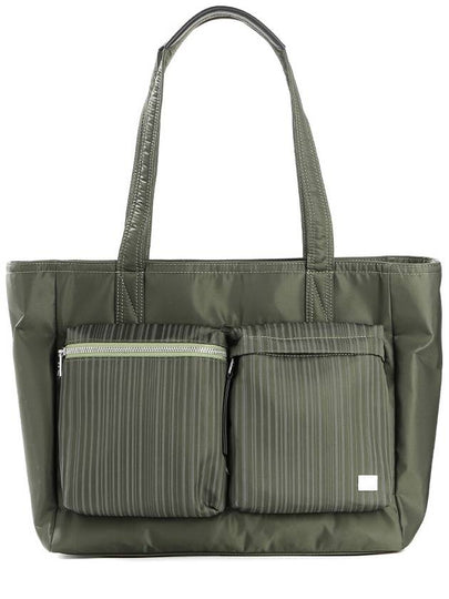 Cow Leather Trim Recycled Nylon Tote Bag Green - PAUL SMITH - BALAAN 2