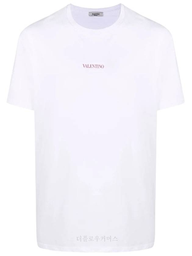 Logo Cotton Short Sleeve Men's TShirt WV3MG10V738 - VALENTINO - BALAAN 1