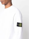 Stretch Cotton Fleece Mock Turtleneck Sweatshirt White - STONE ISLAND - BALAAN 3