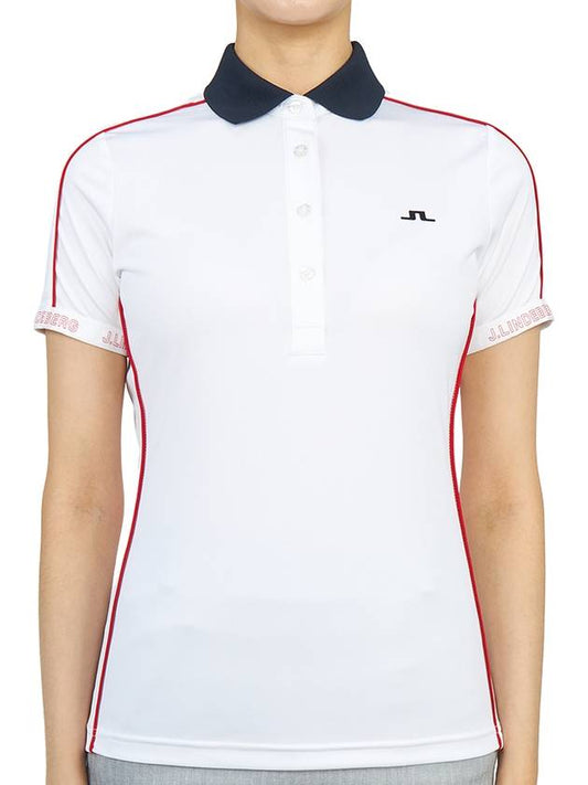 Women's Damai Polo Short Sleeve T-Shirt White - J.LINDEBERG - BALAAN 2