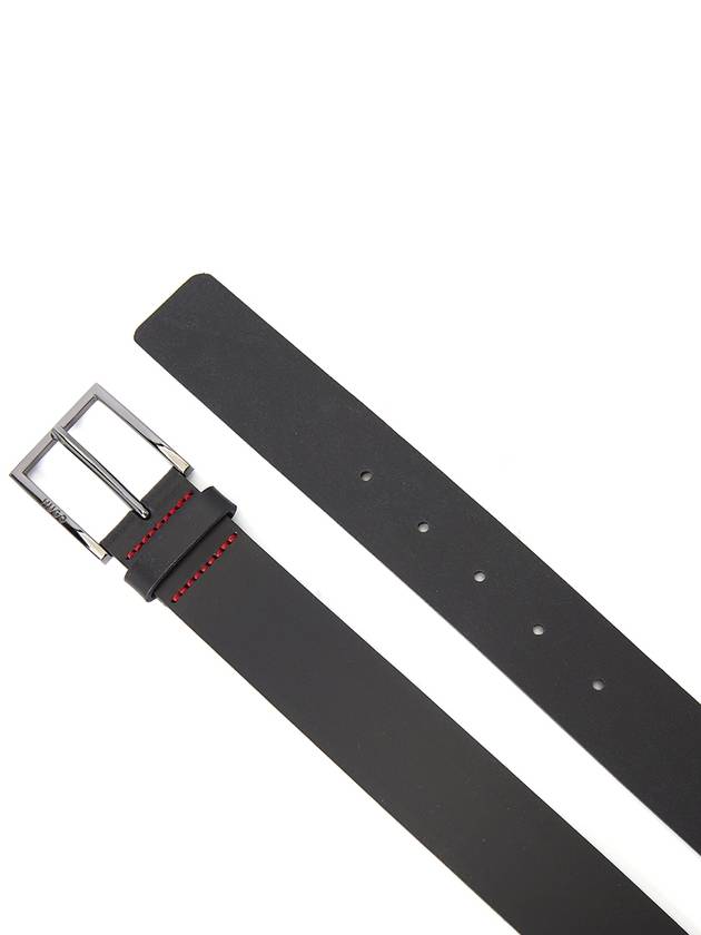 Metal Buckle Leather Belt Black - HUGO BOSS - BALAAN 4