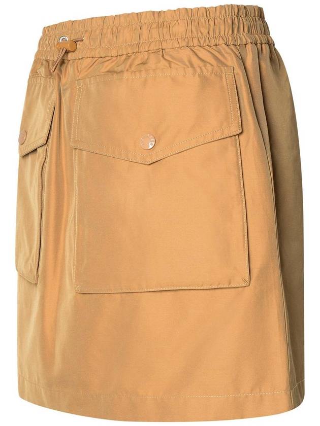 Moncler Cargo Miniskirt In Beige Cotton Blend - MONCLER - BALAAN 2