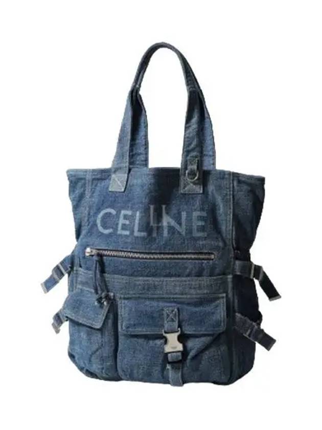 denim tote bag - CELINE - BALAAN 2