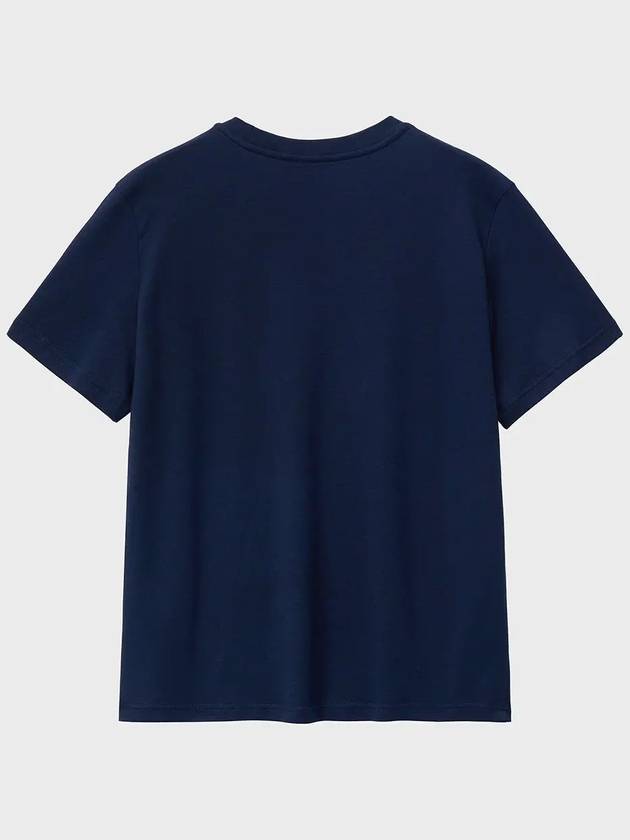 Supima Cotton Luxe Relax Short Sleeve T-Shirt Navy - NOIRER FOR WOMEN - BALAAN 5