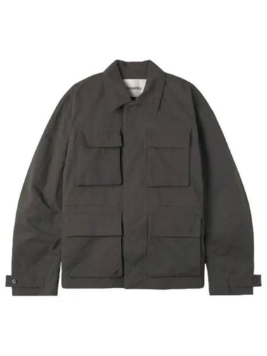 Nanushka cargo pocket button jacket dark moss - NANUSHKA - BALAAN 1