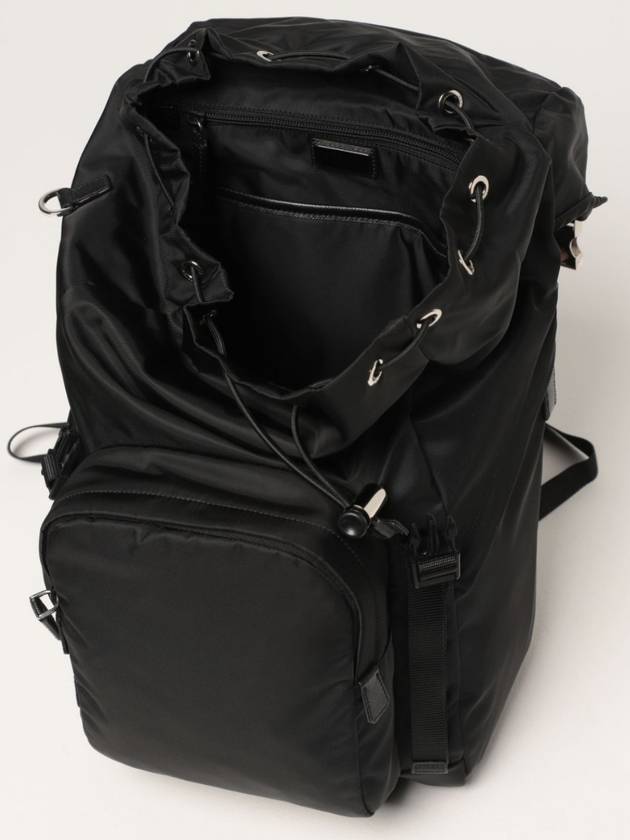 Re-Nylon Saffiano Leather Backpack Black - PRADA - BALAAN 6