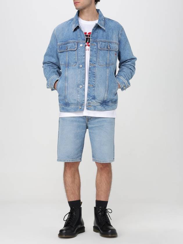 Cotton Denim Jacket Blue - DIESEL - BALAAN 4