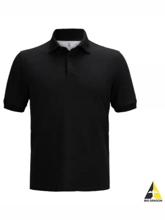 Cotton Jersey Polo Shirt Black - BRUNELLO CUCINELLI - BALAAN 2