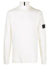 Men's Shadow Project Wappen Knit Turtleneck White - STONE ISLAND - BALAAN.