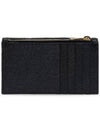 Cassandre Matelasse Fragment Emboss Leather Flap Card Wallet Black - SAINT LAURENT - BALAAN 4