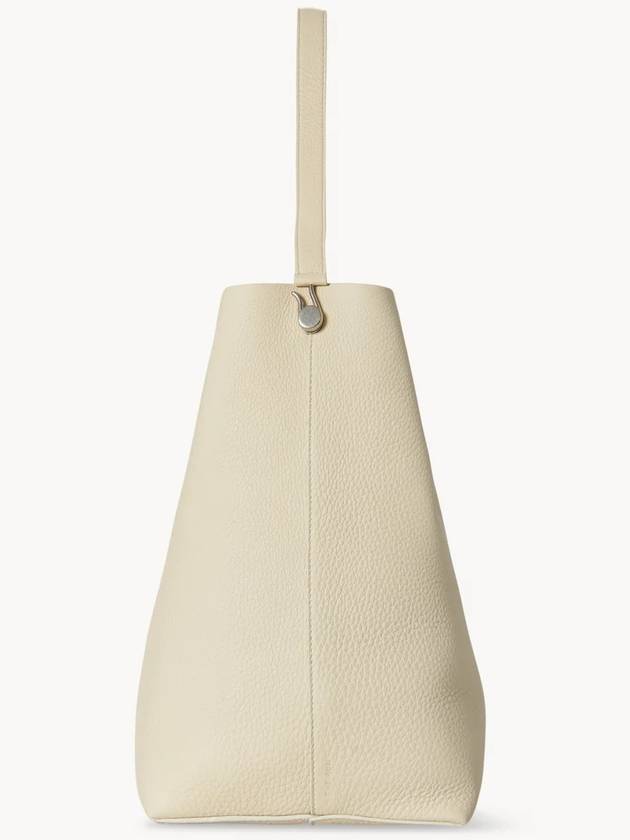 Medium NS Hook Leather Tote Bag Ivory - THE ROW - BALAAN 5