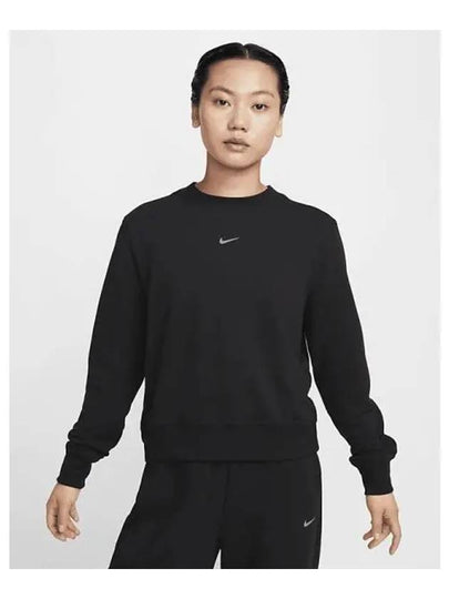 Dri Fit One Crew Neck French Terry Sweatshirt Black - NIKE - BALAAN 2