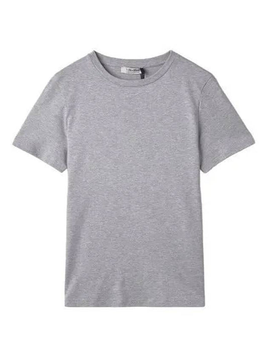 Angri Short Sleeve T Shirt Melange Gray Tee - S MAX MARA - BALAAN 1