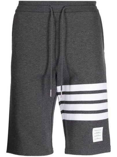 Cotton Loopback Knit Engineered 4-Bar Sweatshorts Dark Grey - THOM BROWNE - BALAAN 2