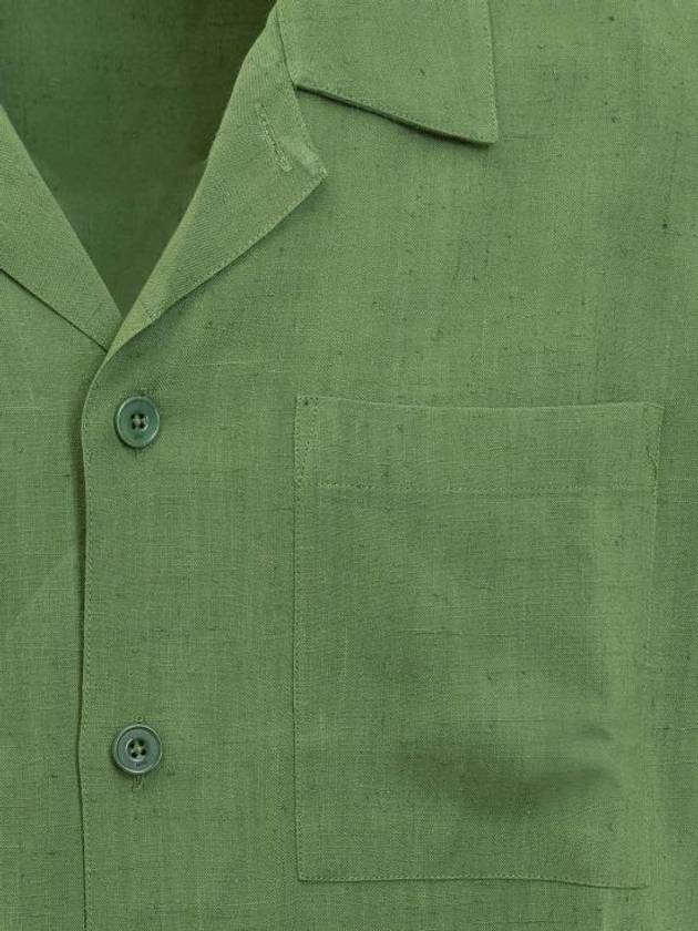 Camp Collar Short Sleeve Shirt Green - AMI - BALAAN 4