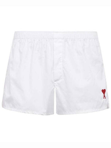 De Coeur Cotton Shorts White - AMI - BALAAN 1