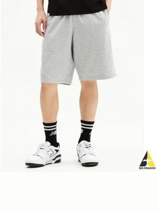 NBNVE21013 UNI Essential Single Mesh 5 quarter Shorts MGRAY - NEW BALANCE - BALAAN 1