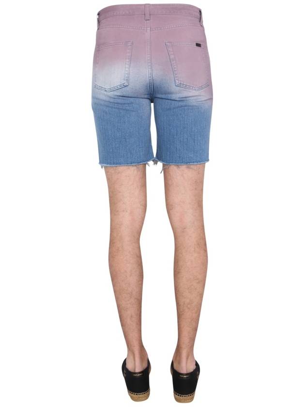 gradient loose fit denim shorts - SAINT LAURENT - BALAAN 5