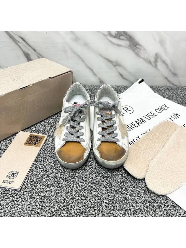 Shearling Superstar Snake Tab Low Top Sneakers White - GOLDEN GOOSE - BALAAN 7