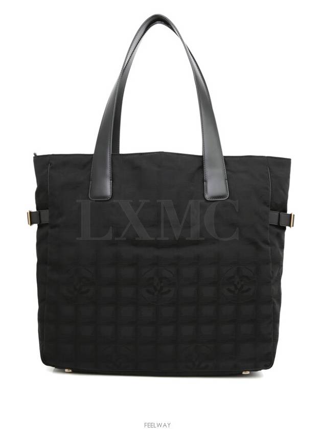 Vintage New Travel Line Shoulder Bag Nylon Black Shopper - CHANEL - BALAAN 1