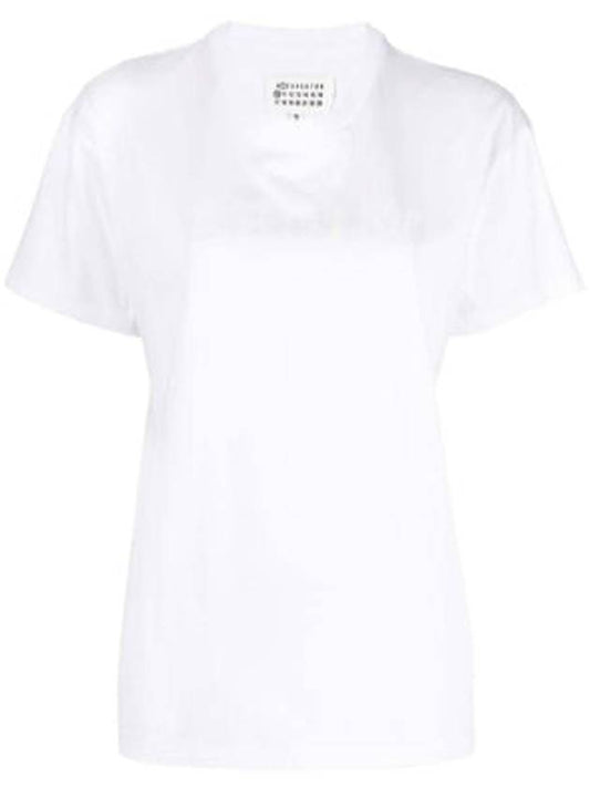 Logo Cotton Jersey Short Sleeve T-Shirt White - MAISON MARGIELA - BALAAN 1