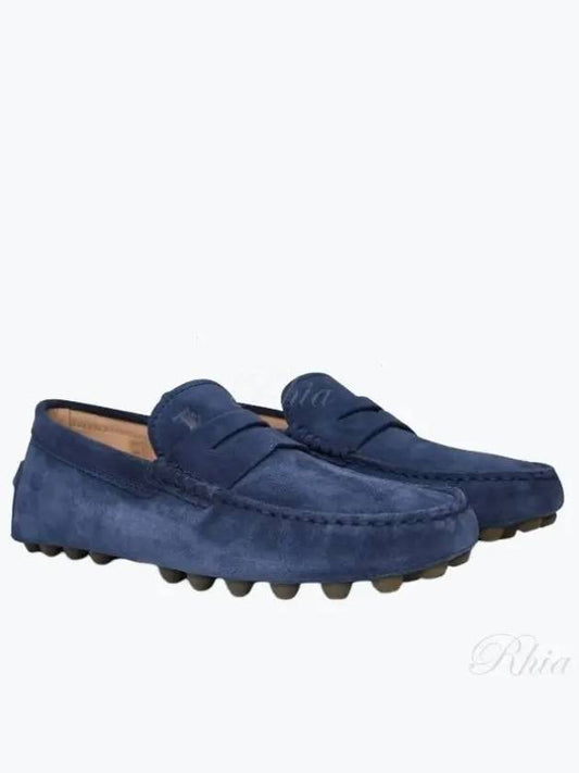 Gommino Bubble Suede Driving Shoes Navy - TOD'S - BALAAN 2