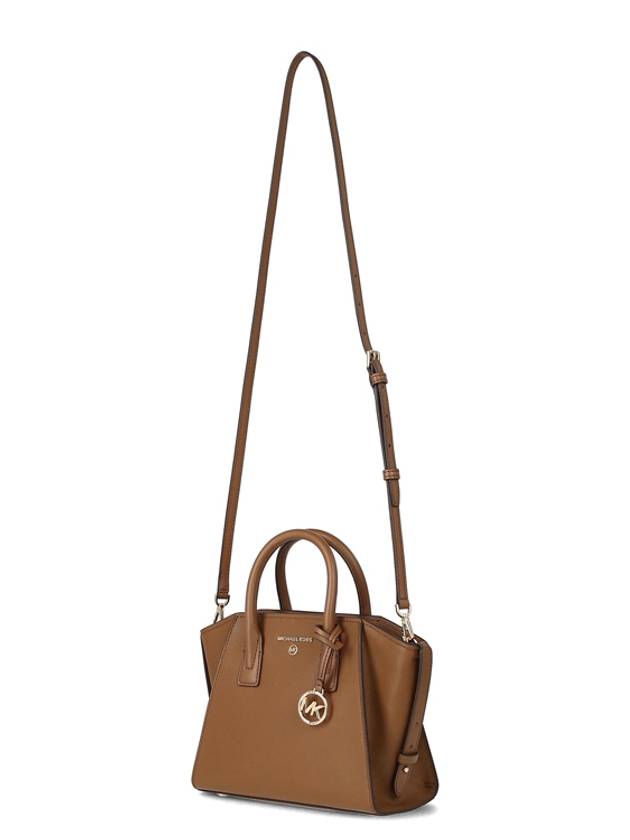 Women's Avril Small Satchel Leather Tote Bag Brown - MICHAEL KORS - BALAAN 5