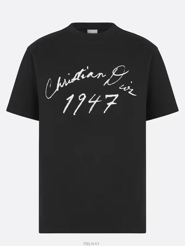 Handwritten Short Sleeve T-Shirt Black - DIOR - BALAAN 2