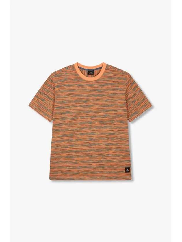 PS Stripe Pattern Cotton T Shirt Orange - PAUL SMITH - BALAAN 1