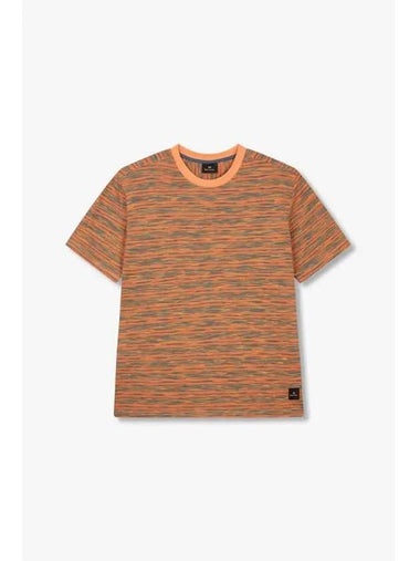 PS Stripe Pattern Cotton T Shirt Orange - PAUL SMITH - BALAAN 1