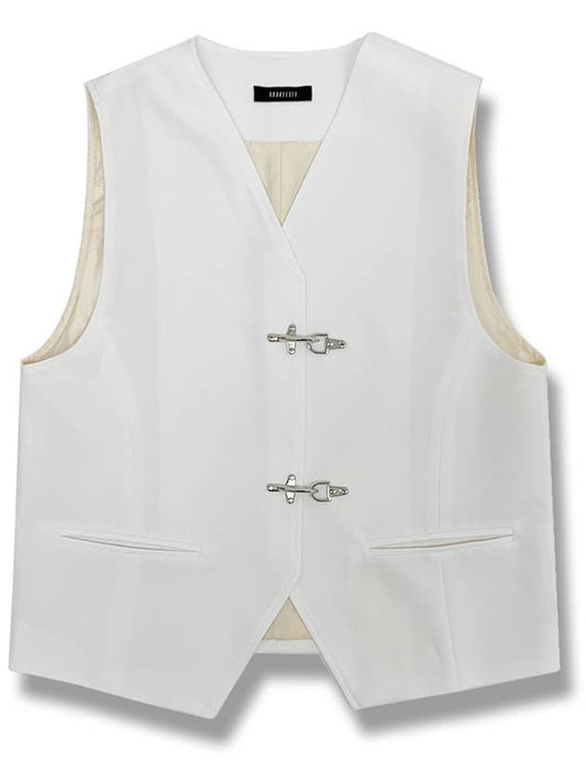 TR hanger loop buckle vest_Ivory - KOOKEESEE - BALAAN 1