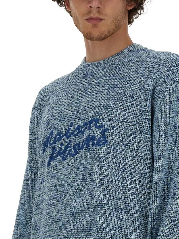 Sweater MM00807KT1108 H476 Light Blue - MAISON KITSUNE - BALAAN 7