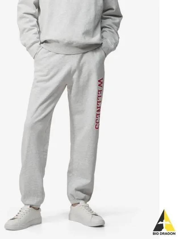 Wellness Logo Embroidered Sweatpants Heather Gray SWAW2331HG - SPORTY & RICH - BALAAN 1