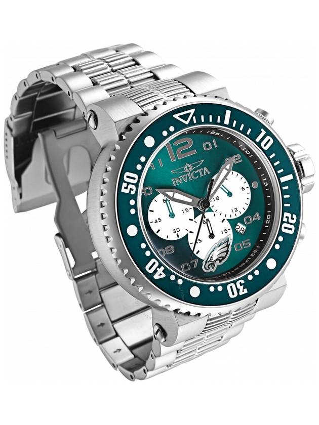 NFL Philadelphia Eagles Chronograph Quartz Watch Silver - INVICTA - BALAAN 3