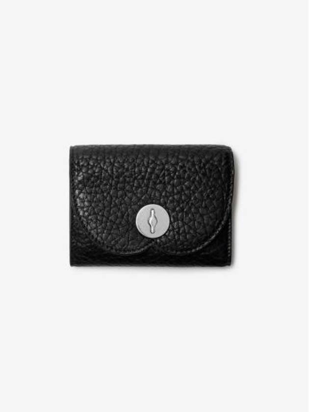 Leather Mini Half Wallet Black - BURBERRY - BALAAN 2