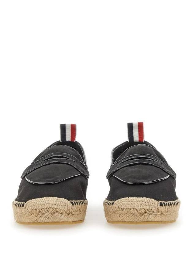 Grosgrain Varsity Penny Loafers Espadrilles Black - THOM BROWNE - BALAAN 3