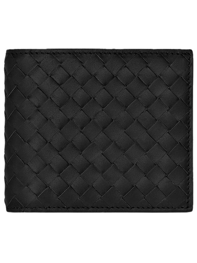 Intrecciato Weaving Half Wallet Black - BOTTEGA VENETA - BALAAN 2