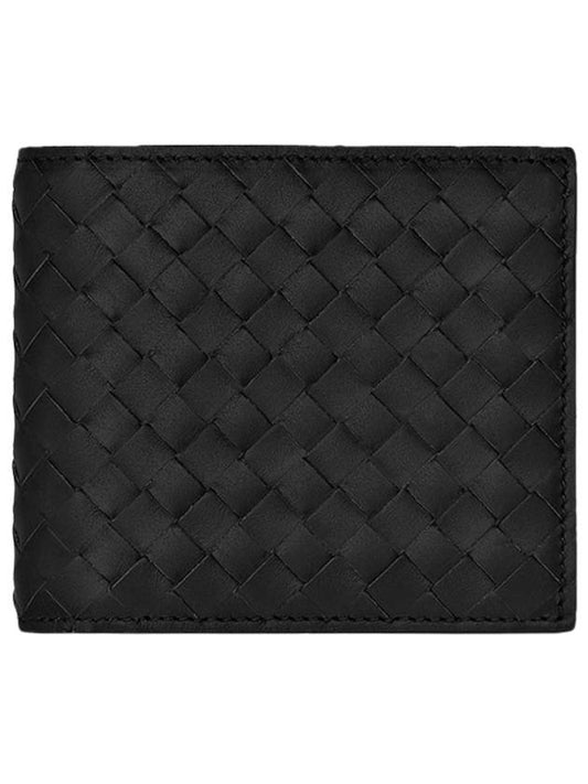 Intrecciato Weaving Half Wallet Black - BOTTEGA VENETA - BALAAN 2