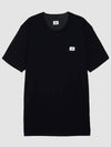 Logo Print Cotton Short Sleeve T-Shirt Black - CP COMPANY - BALAAN 3