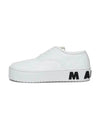 Maxi Logo Low Top Sneakers White - MARNI - BALAAN 4