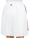 side three-color striped dropback mini pleated skirt white - THOM BROWNE - BALAAN.