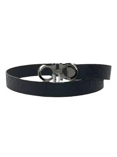 Gancini Reversible Adjustable Leather Belt Black - SALVATORE FERRAGAMO - BALAAN 2